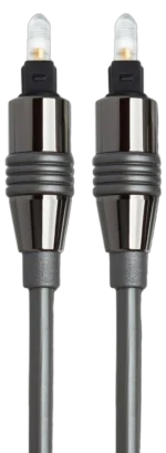 Hosa OPM-320 pro fiber optic Toslink cable connector detail showing optical connection interface