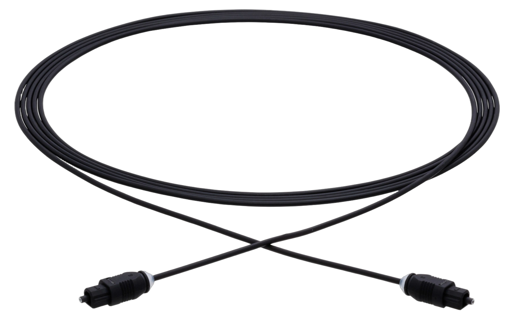 Hosa OPT-102 Fiber Optic Toslink Cable 2ft Hosa OPT-102 fiber optic Toslink cable with dual connectors, 2-foot length