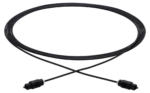 Hosa OPT-106 fiber optic Toslink cable with dual connectors, 6 feet length