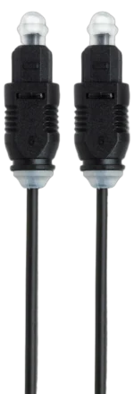 Hosa OPT-130 30-foot fiber optic Toslink cable connector detail showing optical interface