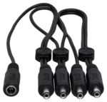 Hosa PDC-373 daisy chain extension cord with multiple outlet connectors and coiled cable design