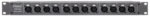 Hosa PDR-369 12-point de-normalled patch bay showing XLR female and male connector ports