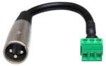 Hosa PHX-106M-BULK low-voltage adapter with PHX3M to XLR male connectors, 6-inch cable