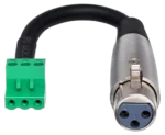 Hosa PHX-206F-BULK low-voltage adapter cable with XLR female connector and PHX3F termination