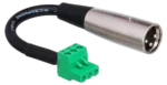 Hosa PHX-206M low-voltage adapter cable with PHX3F to XLR male connectors, 6-inch length