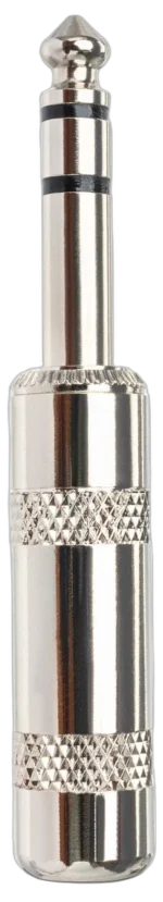 Hosa PLG-025S 1/4 inch TRS connector installed in professional audio cable application