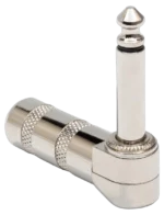 Hosa PRG-370 right-angle 1/4 inch TS phone connector with gold-plated contacts
