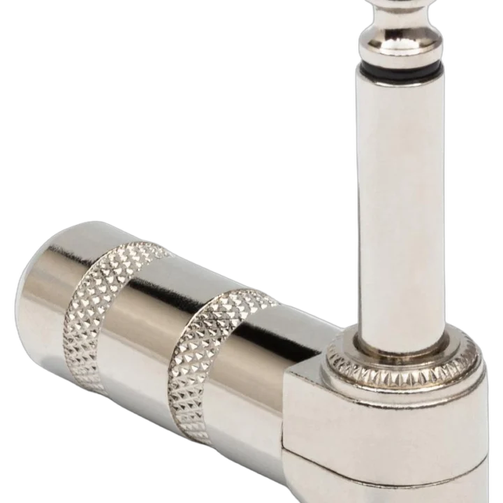 Hosa PRG-370 right-angle 1/4 inch TS phone connector with gold-plated contacts