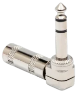 Hosa PRG-370S right-angle 1/4 inch TRS connector with gold-plated contacts and black housing
