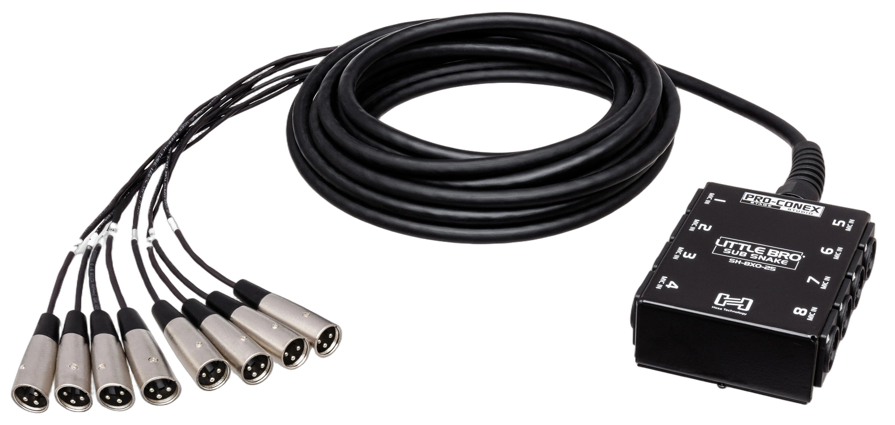 Hosa SH-6X2-50 Pro-Conex Little Bro' Sub Snake Cable Hosa SH-6X2-50 Pro-Conex Little Bro' sub snake cable with six XLR sends, 50 feet length