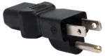 Hosa PWA-421 power adapter with IEC C13 connector and NEMA 5-15P plug