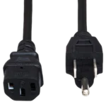 Hosa PWC-148 eight-foot power cord IEC C13 to NEMA 5-15P connector detail view