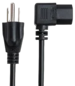 Hosa PWC-148 8-foot power cord with IEC C13 to NEMA 5-15P connectors shown from side angle