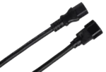 Hosa PWL-408 8-foot power extension cord with IEC C14 to C13 connectors detail view