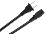 Hosa PWP-426 power cord with IEC C7 connector and NEMA 1-15P plug, 8-foot length