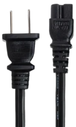 Hosa PWP-461 power cord IEC C7 polarized connector close-up detail view