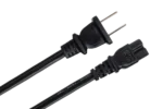 Hosa PWP-461 8-foot power cord with IEC C7 polarized connector and NEMA 1-15P plug