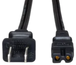 Hosa PWP-461 8-foot power cord with IEC C7 polarized connector and NEMA 1-15P plug