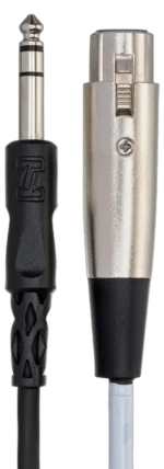 Hosa PXF-102 unbalanced interconnect cable showing XLR female and 1/4 inch TS connectors