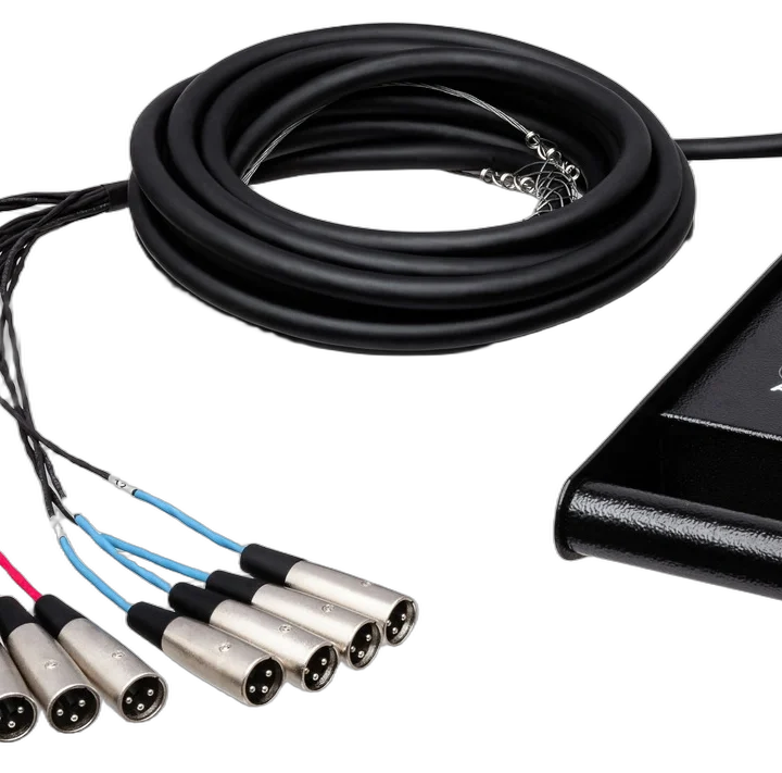 Hosa SH-12X4-100 professional stage box snake cable with 12 XLR sends connectors, 100 feet length