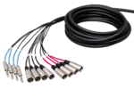 Hosa SH-8X4-100 Pro-Conex stage box snake with 8 XLR sends, 100 feet professional audio cable