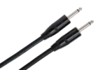 Hosa SKJ-400 speaker cable with black jacket showing connector detail and cable construction