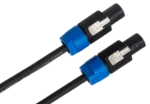 Hosa SKT-403 professional speaker cable connected to loudspeaker amplifier output in live sound application