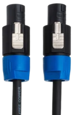 Hosa SKT-405 professional speaker cable with Rean loudspeaker connectors, rear panel view showing connection terminals
