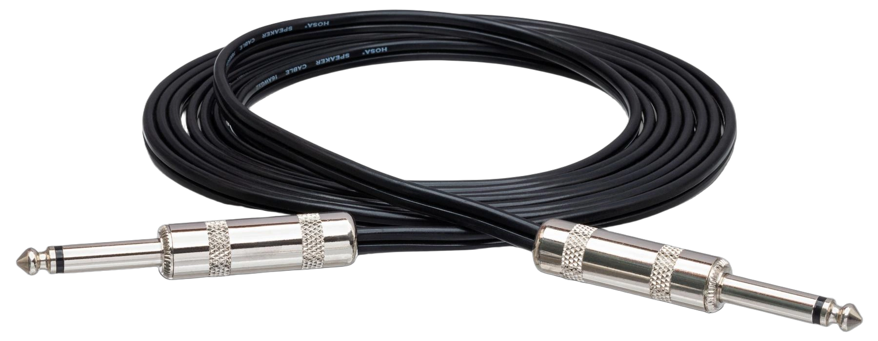 Hosa SKZ-605BN Speaker Cable 1/4 TS to Dual Banana Hosa SKZ-605BN speaker cable with 1/4 inch TS connector and dual banana plugs, 5 feet black