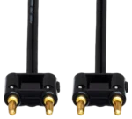 Hosa SKZ-610 10-foot speaker cable dimensional diagram showing 1/4 inch TS connector specifications