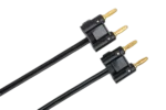 Hosa SKZ-625 speaker cable with 1/4 inch TS connectors, 25 feet black zip cable side profile