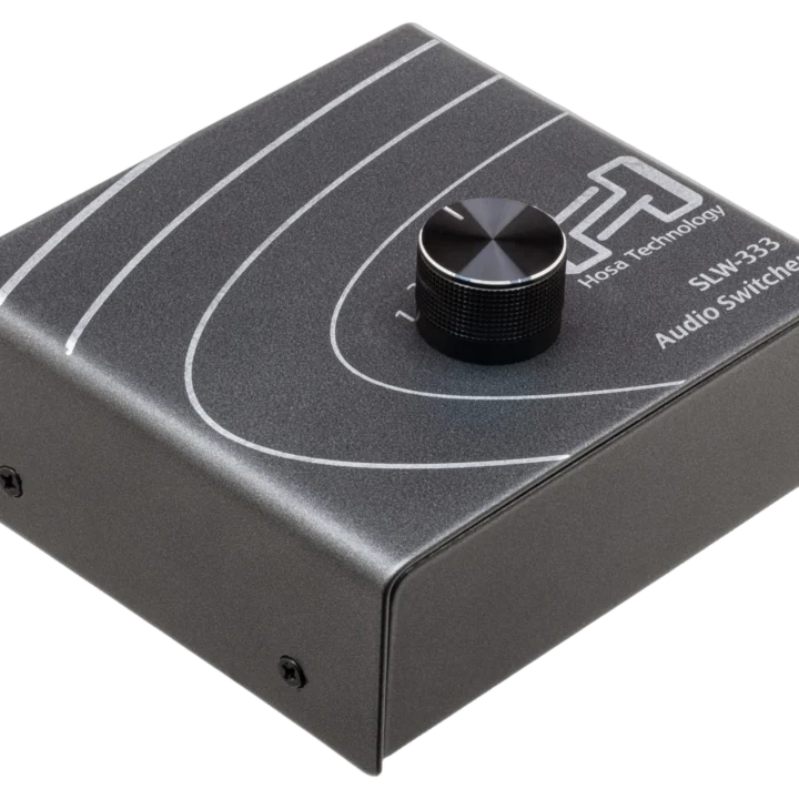 Hosa SLW-333 three-way audio switcher with single input and three output jacks