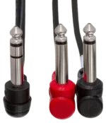 Hosa STP-201RR insert cable connected to audio mixer and amplifier equipment in studio setup