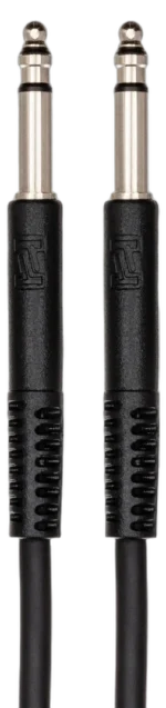 Hosa TTS-102 balanced interconnect cable connected between professional audio equipment in studio setup