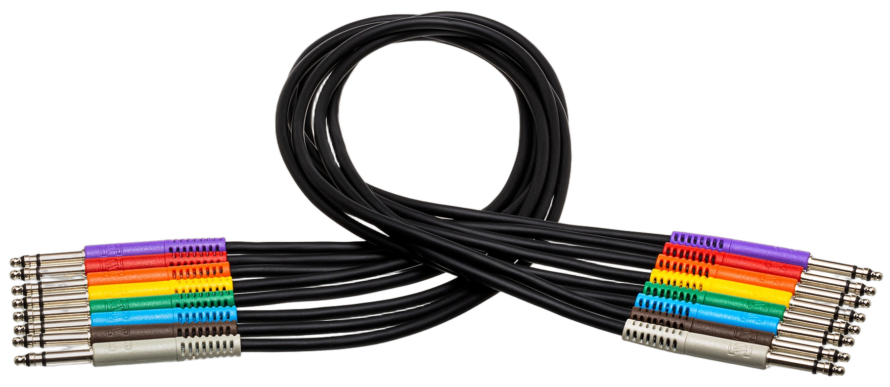 Hosa TTS-845 Balanced Patch Cable Front View Hosa TTS-845 balanced patch cable with TT connectors, 1.5 feet length