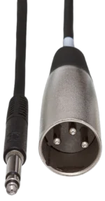 Hosa TTX-103M balanced interconnect cable connected between audio equipment in professional studio setup