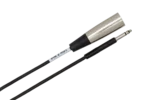 Hosa TTX-103M balanced interconnect cable showing TT TRS to XLR male connectors in detail