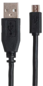 Hosa USB-206AC high-speed USB cable connected between computer and audio device in studio setup