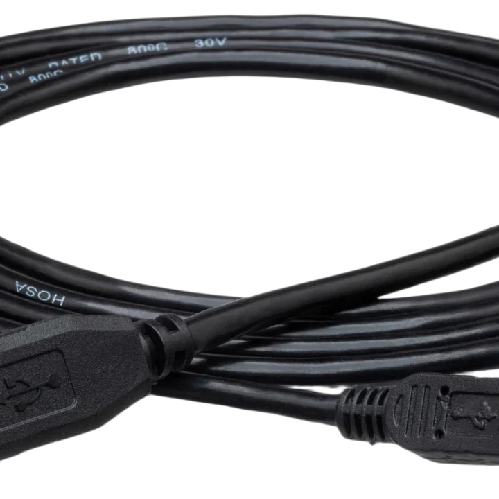 Hosa USB-206AM high speed USB cable with Type A and Mini B connectors, 6 foot length