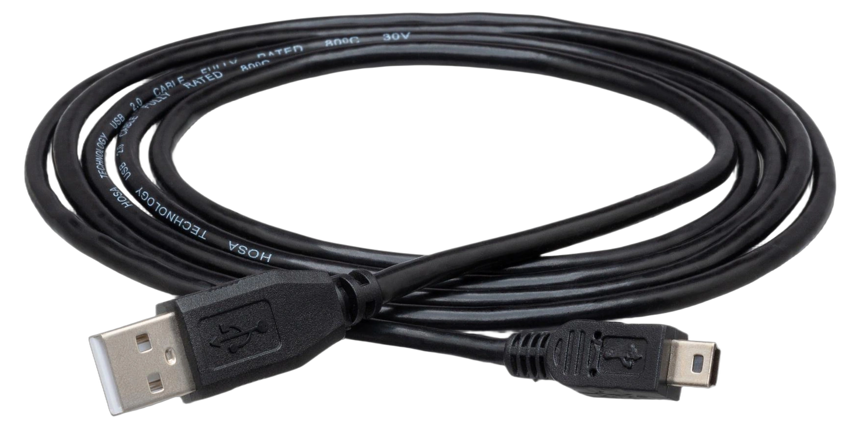 Hosa USB-206AM High Speed USB Cable Type A to Mini B Hosa USB-206AM high speed USB cable with Type A and Mini B connectors, 6 foot length