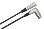 Hosa XFF-115 balanced interconnect cable showing right-angle XLR connectors and cable construction detail