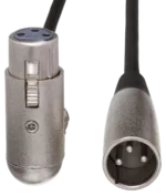 Hosa XFF-125 25-foot balanced XLR interconnect cable with right-angle connectors in professional studio setup