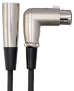 Hosa XFF-125 25-foot balanced interconnect cable with right-angle XLR connectors and gold contacts