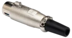Hosa XLF-025 XLR female connector with gold-plated contacts and professional audio specifications