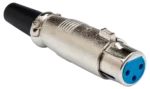 Hosa XLF-025 XLR female connector with gold-plated contacts and black housing