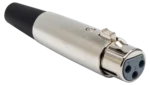 Hosa XLF-035 XLR female connector with gold-plated contacts and black housing