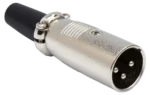 Hosa XLM-025 XLR male connector with gold-plated pins and black housing