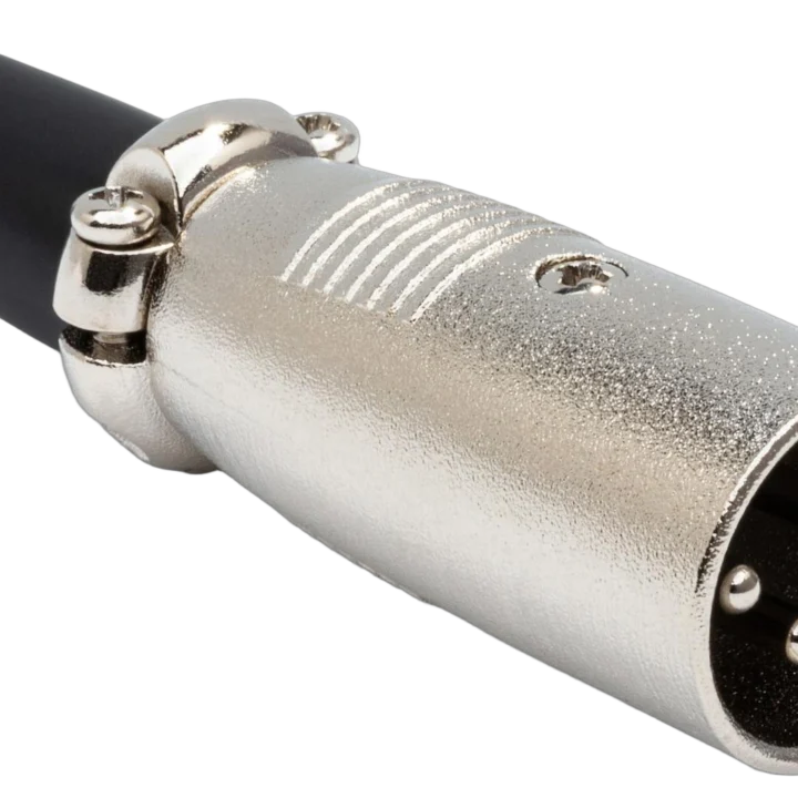 Hosa XLM-025 XLR male connector with gold-plated pins and black housing