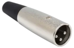 Hosa XLM-035 XLR male connector with gold-plated pins and black housing