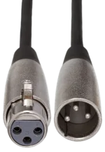Hosa XLR-103 balanced interconnect cable connected between professional audio equipment in studio setup